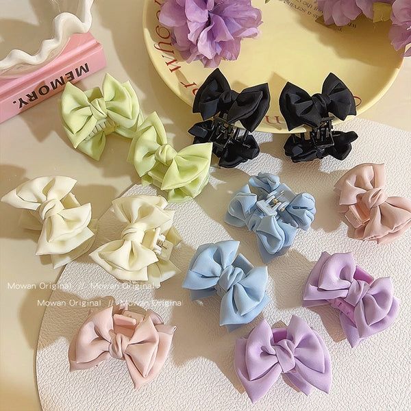 Women's Sweet Bow Knot Cloth Hair Claws