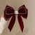 Women's Sweet Bow Knot Cloth Tassel Rhinestones Hair Clip