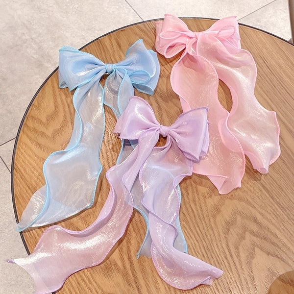 Women's Sweet Bow Knot Satin Hair Clip