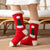 Women's Sweet Christmas Hat Santa Claus Snowman Acetate Fibre Polyester Cotton Ankle Socks