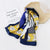 Women's Sweet Color Block Satin Printing Silk Scarves