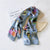 Women's Sweet Color Block Satin Printing Silk Scarves