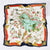 Women's Sweet Color Block Satin Printing Silk Scarves