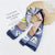 Women's Sweet Color Block Satin Printing Silk Scarves