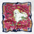 Women's Sweet Color Block Satin Printing Silk Scarves