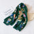 Women's Sweet Color Block Satin Printing Silk Scarves