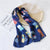 Women's Sweet Color Block Satin Printing Silk Scarves