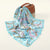 Women's Sweet Color Block Star Butterfly Satin Printing Silk Scarves