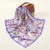 Women's Sweet Color Block Star Butterfly Satin Printing Silk Scarves