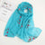 Women's Sweet Flower Chiffon Embroidery Winter Scarves