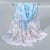 Women's Sweet Flower Chiffon Printing Silk Scarf