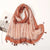 Women's Sweet Flower Cotton And Linen Tassel Cotton Linen Scarves