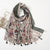 Women's Sweet Flower Cotton And Linen Tassel Cotton Linen Scarves