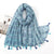 Women's Sweet Flower Cotton And Linen Tassel Cotton Linen Scarves