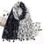 Women's Sweet Flower Cotton And Linen Tassel Cotton Linen Scarves