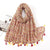 Women's Sweet Flower Cotton And Linen Tassel Cotton Linen Scarves