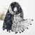 Women's Sweet Flower Cotton And Linen Tassel Cotton Linen Scarves