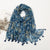 Women's Sweet Flower Cotton And Linen Tassel Cotton Linen Scarves