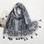 Women's Sweet Flower Cotton And Linen Tassel Cotton Linen Scarves