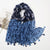 Women's Sweet Flower Cotton And Linen Tassel Cotton Linen Scarves