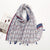 Women's Sweet Flower Cotton And Linen Tassel Silk Scarves