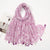 Women's Sweet Flower Cotton And Linen Tassel Silk Scarves