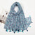 Women's Sweet Flower Cotton And Linen Tassel Silk Scarves