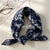 Women's Sweet Flower Cotton Silk Scarf