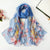 Women's Sweet Flower Georgette Silk Scarves