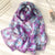 Women's Sweet Flower Georgette Silk Scarves