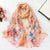 Women's Sweet Flower Georgette Silk Scarves