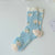 Women's Sweet Flower Nylon Cotton Mesh Crew Socks A Pair