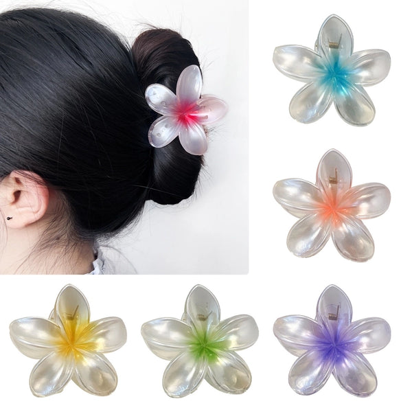 Women's Sweet Flower Plastic Hair Claws