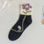 Women's Sweet Flower Polyester Cotton Crew Socks A Pair