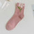 Women's Sweet Flower Polyester Cotton Crew Socks A Pair