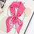 Women's Sweet Flower South Korean Satin Silk Scarves