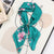 Women's Sweet Flower South Korean Satin Silk Scarves