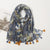 Women's Sweet Flower Voile Printing Silk Scarf