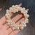 Women's Sweet Geometric Artificial Pearl Beaded Inlay Rhinestones Hair Tie