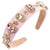 Women's Sweet Heart Shape Alloy Cloth Inlay Rhinestones Hair Band