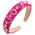 Women's Sweet Heart Shape Alloy Cloth Inlay Rhinestones Hair Band