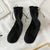 Women's Sweet Heart Shape Cotton Jacquard Crew Socks A Pair