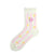 Women's Sweet Heart Shape Cotton Jacquard Crew Socks A Pair