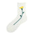 Women's Sweet Heart Shape Cotton Jacquard Crew Socks A Pair