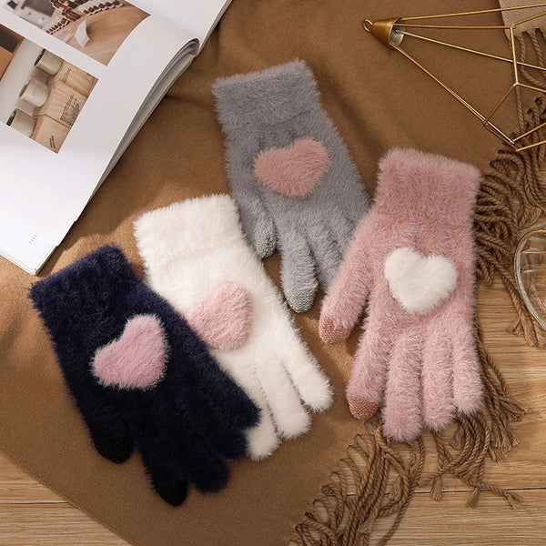 Women's Sweet Heart Shape Gloves