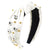 Women's Sweet Heart Shape Imitation Pearl Cloth Glass Drill Inlay Glass Drill Pearl Hair Band