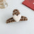 Women's Sweet Heart Shape Leopard Plush Hair Claws