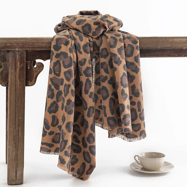 Women's Sweet Leopard Polyester Scarf