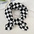 Women's Sweet Simple Style Color Block Cotton And Linen Printing Scarf