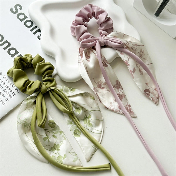 Women's Sweet Solid Color Cloth Hair Tie